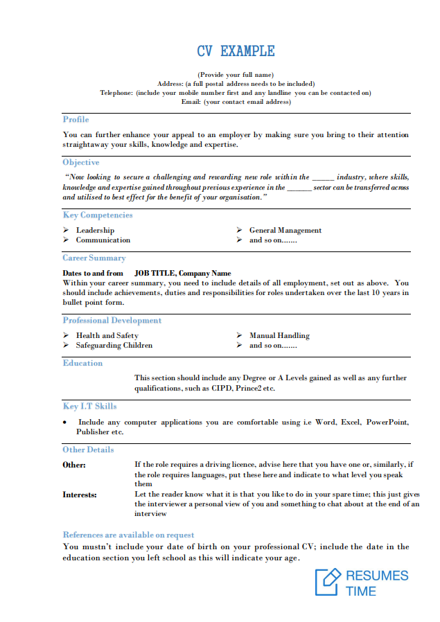 CV Examples and Samples: Tips to Make a Winning CV ...