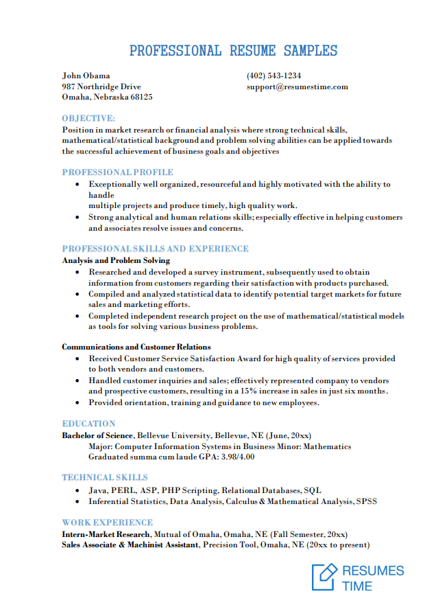 Mid Level Resume Samples and Template: How to Find a Job ...